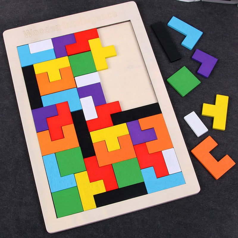 tetris square building blocks puzzles young children's baby Yizhi intelligence developing men girl fun toys