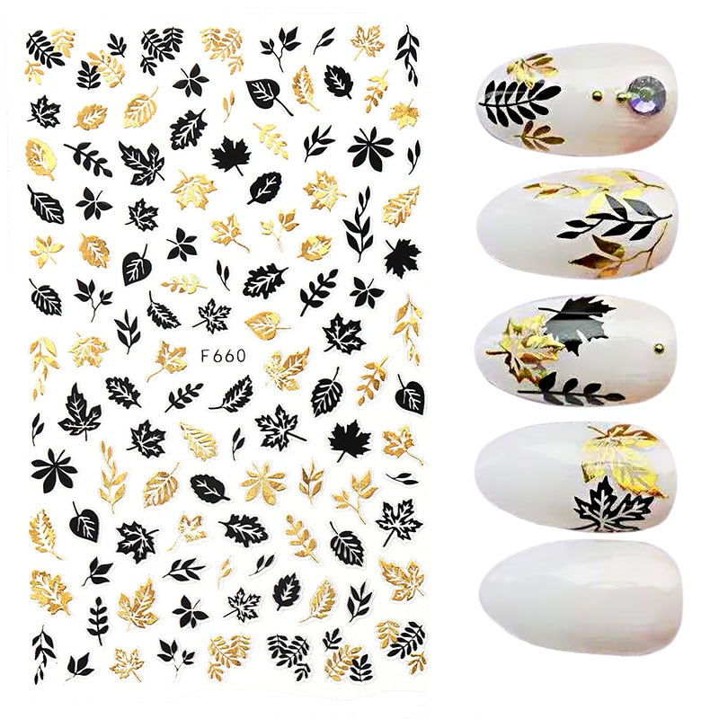 3D Flower Nail Stickers Women Face Sketch Abstract Butterfly Image Sexy Girl  Decor Sliders Manicure Stickers for Nails
