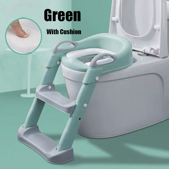 5 Colors Baby Pot Potty Training Seat Child Toilet WC Urinal For Boys Kids Adjustable Step Ladder Folding Safety Chair