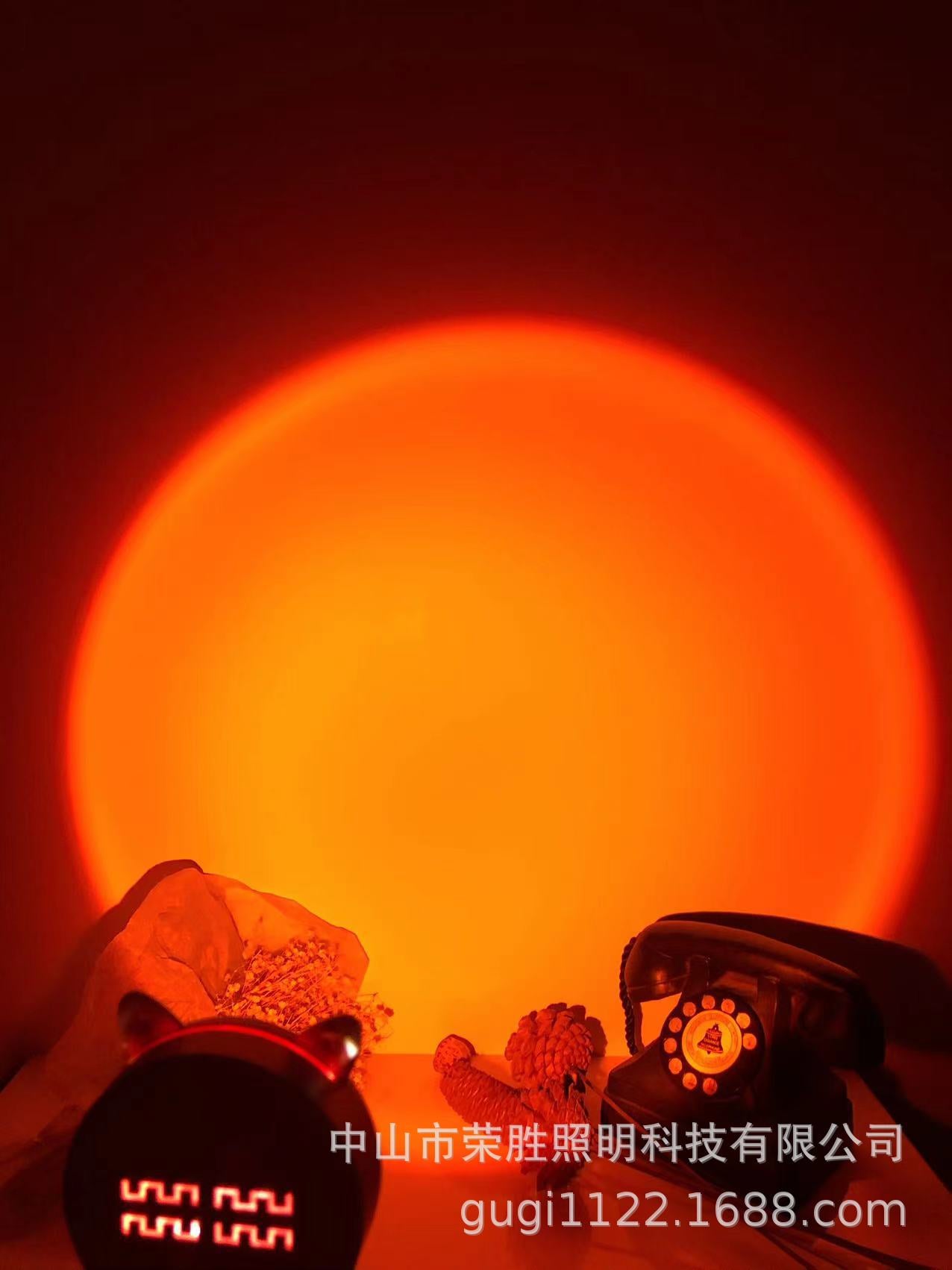 Sunset Projection Lamp Mini Cat Ears Sunset Light Atmosphere Light Night Projection