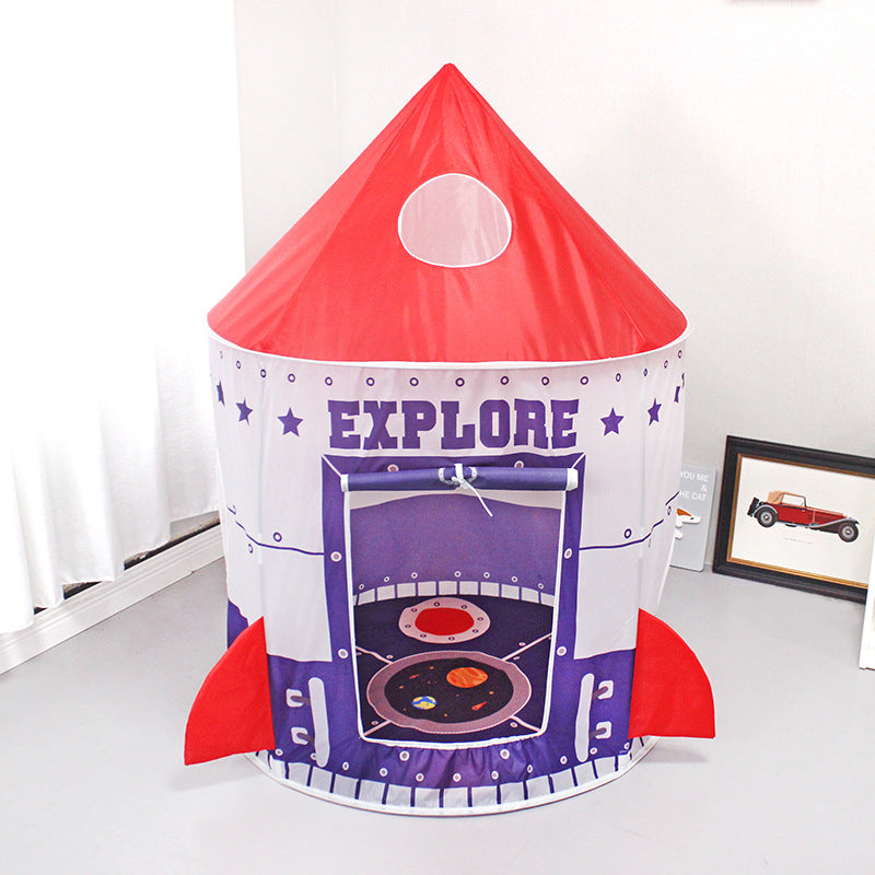 Cloth tent indoor toy yurt toddler tent interior castle tent interactive game house spacecraft rocket