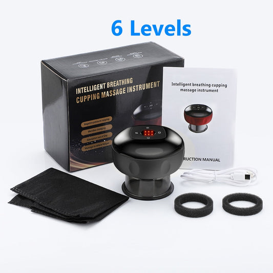 6/12 Levels Electric Intelligent Breathing Cupping Massage